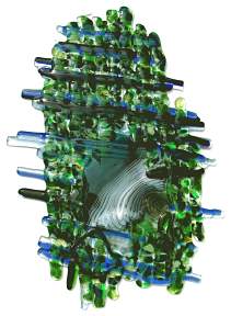 Blue Green Weaving by Candace Held